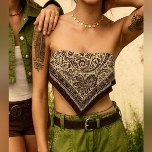 Free People Gold Coin Dangle Choker Necklace Bohemian New “Rhapsody”